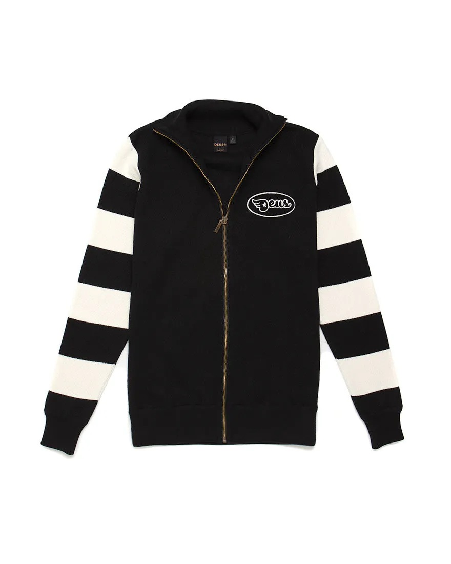 Buzz Zip Thru Knit - Black