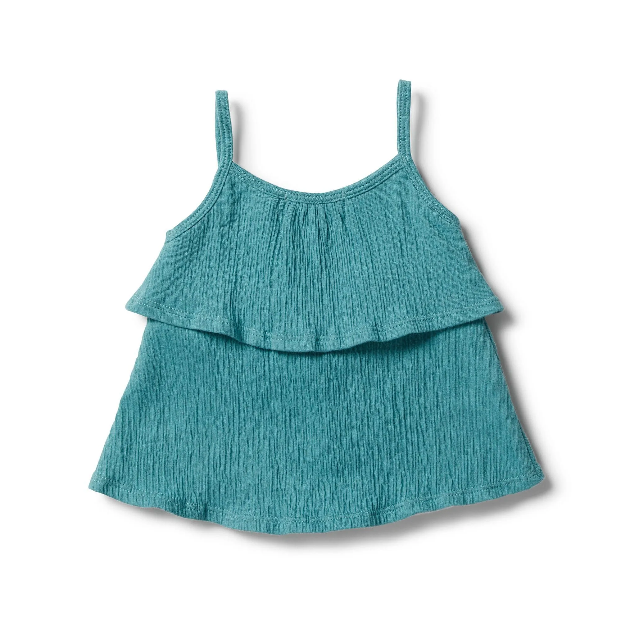 Calypso Crinkle Ruffle Tank