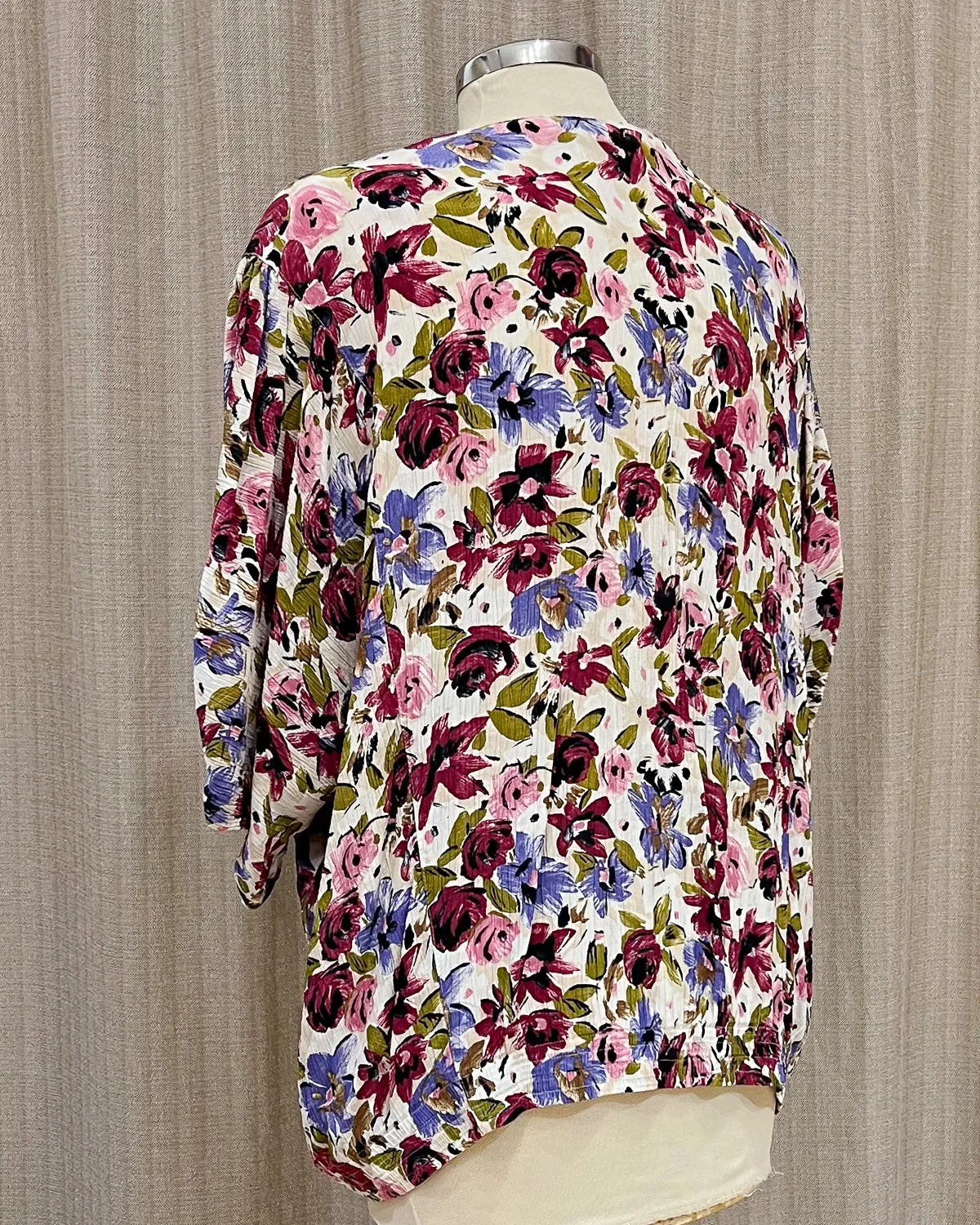 Camicia a Fiori Over Fitted Taglia M