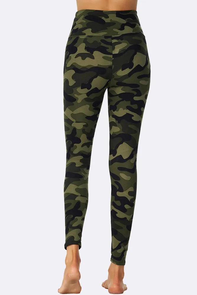 Camouflage Print Gym Pocket Leggings