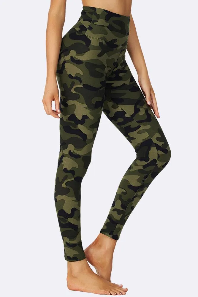 Camouflage Print Gym Pocket Leggings