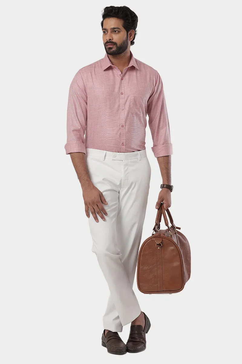 Cardiff - Pale Pink Formal Shirt For Men | Ariser