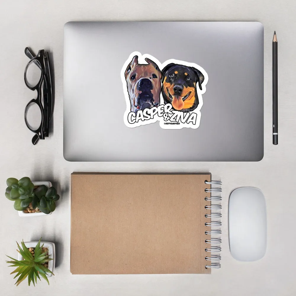 Casper & Ziva Bubble-free stickers