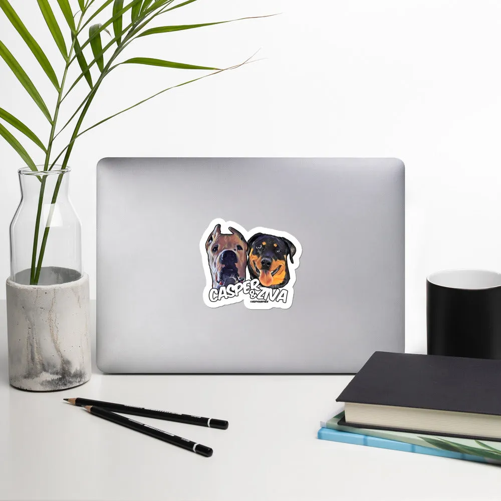 Casper & Ziva Bubble-free stickers