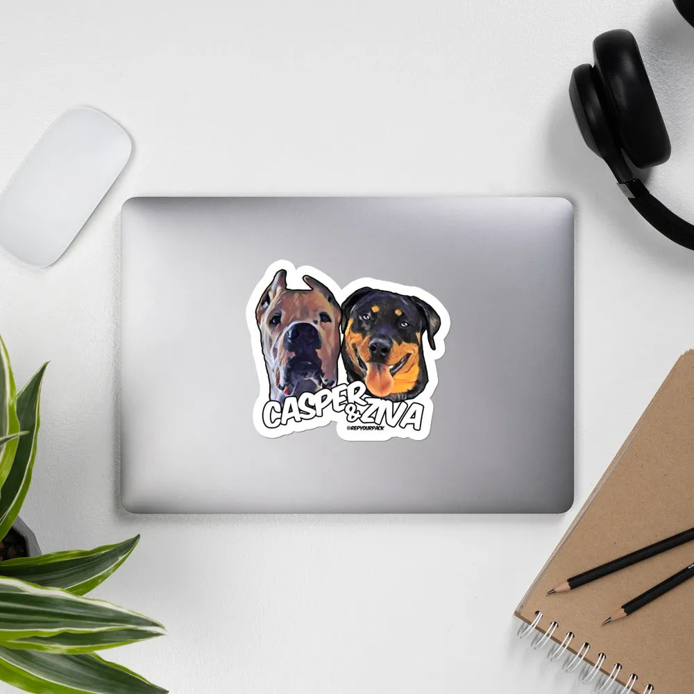 Casper & Ziva Bubble-free stickers