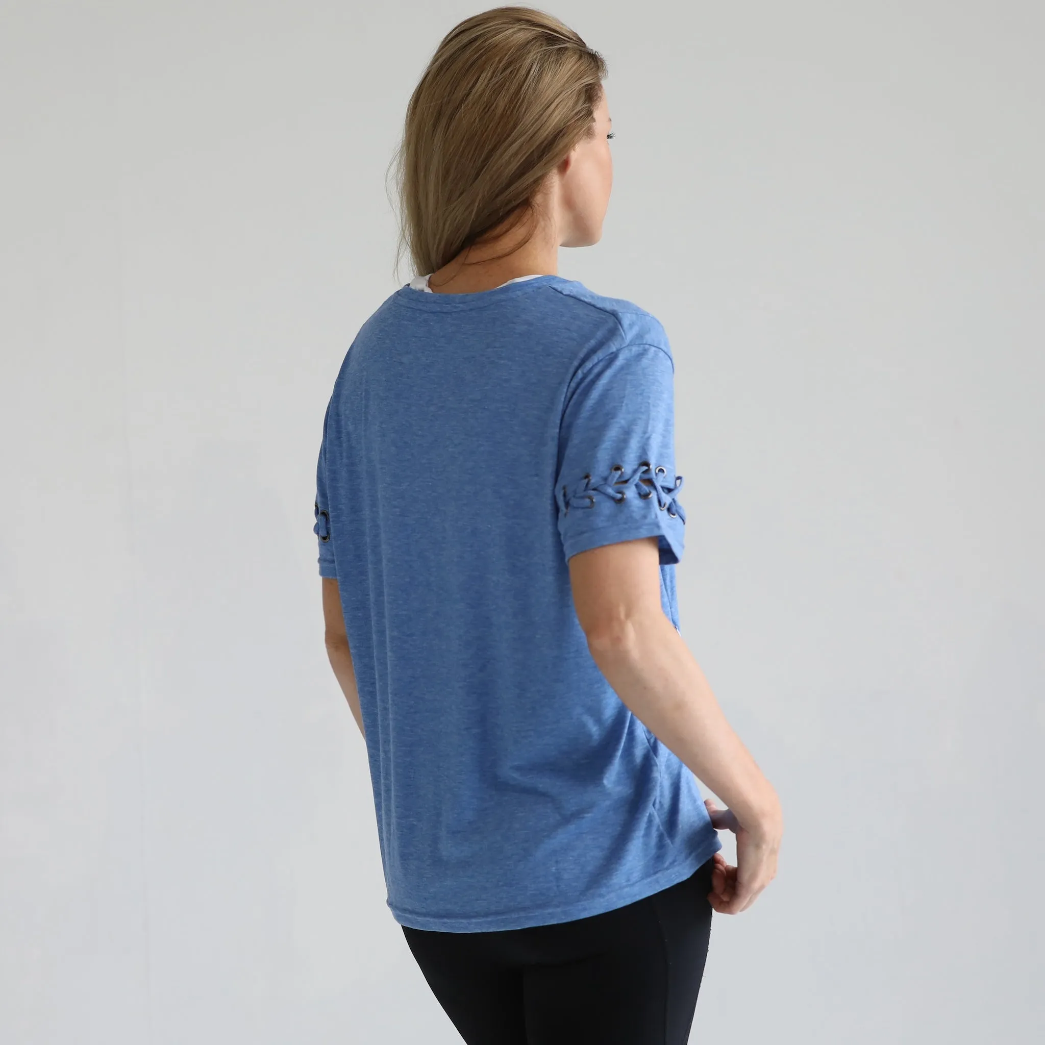 Casual Nursing T-Shirt (Pacific Blue)