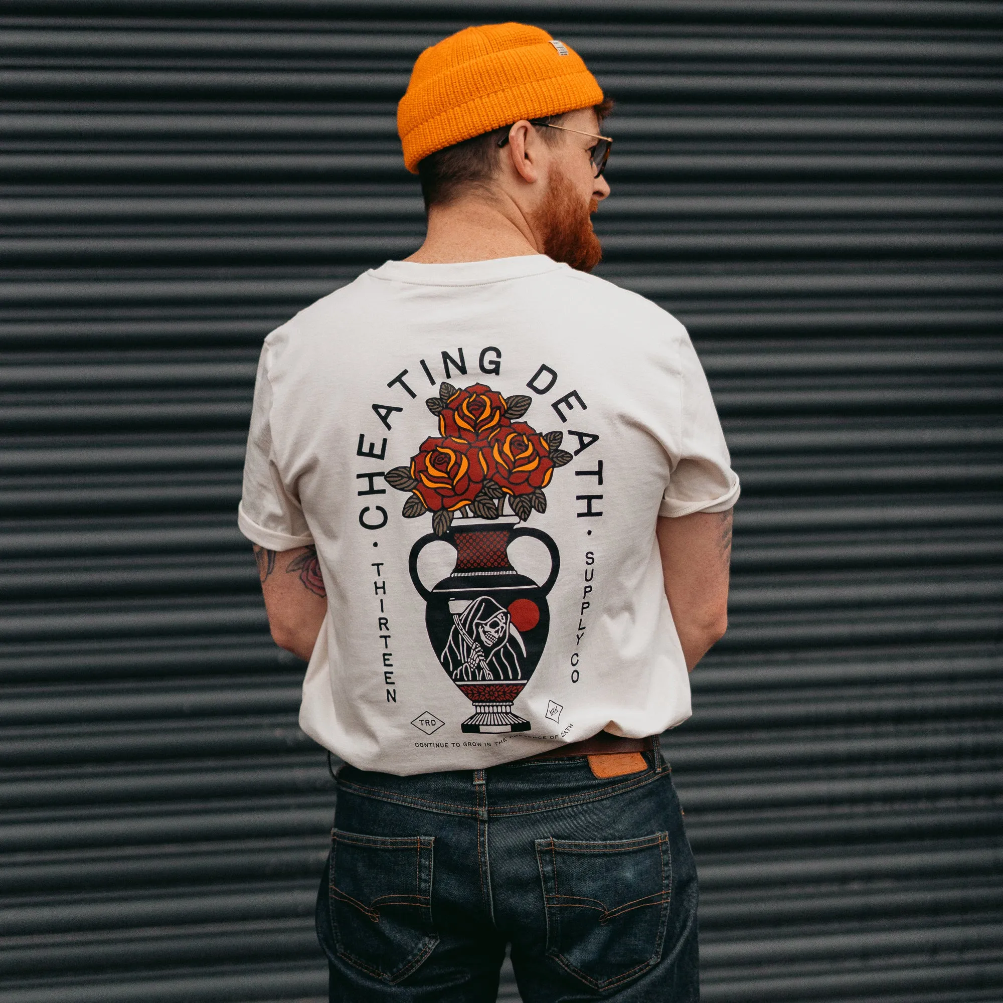 CHEATING DEATH - OFF WHITE UNISEX T-SHIRT