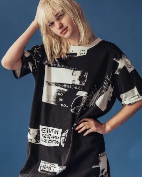 Chrome Freak Rising Tee Dress - Black