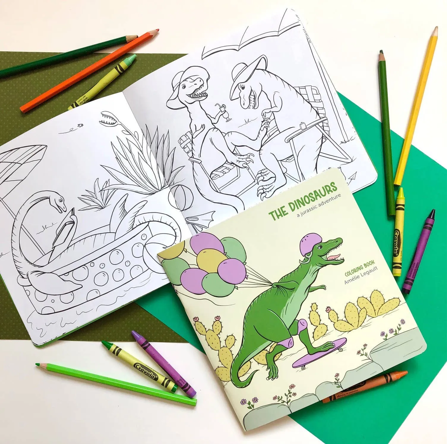 Coloring Book - The Dinosaurs A Jurassic Adventure