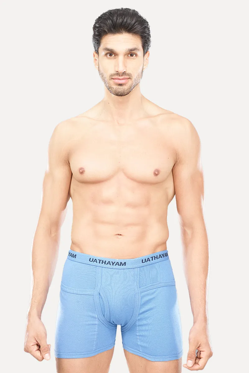 Comfort Rib - 100% Cotton Outer Elastic Trunks For Men (Assorder Colors) | Uathayam