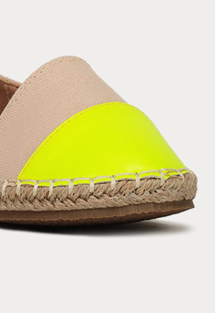 Contrast Toe Cap Espadrilles