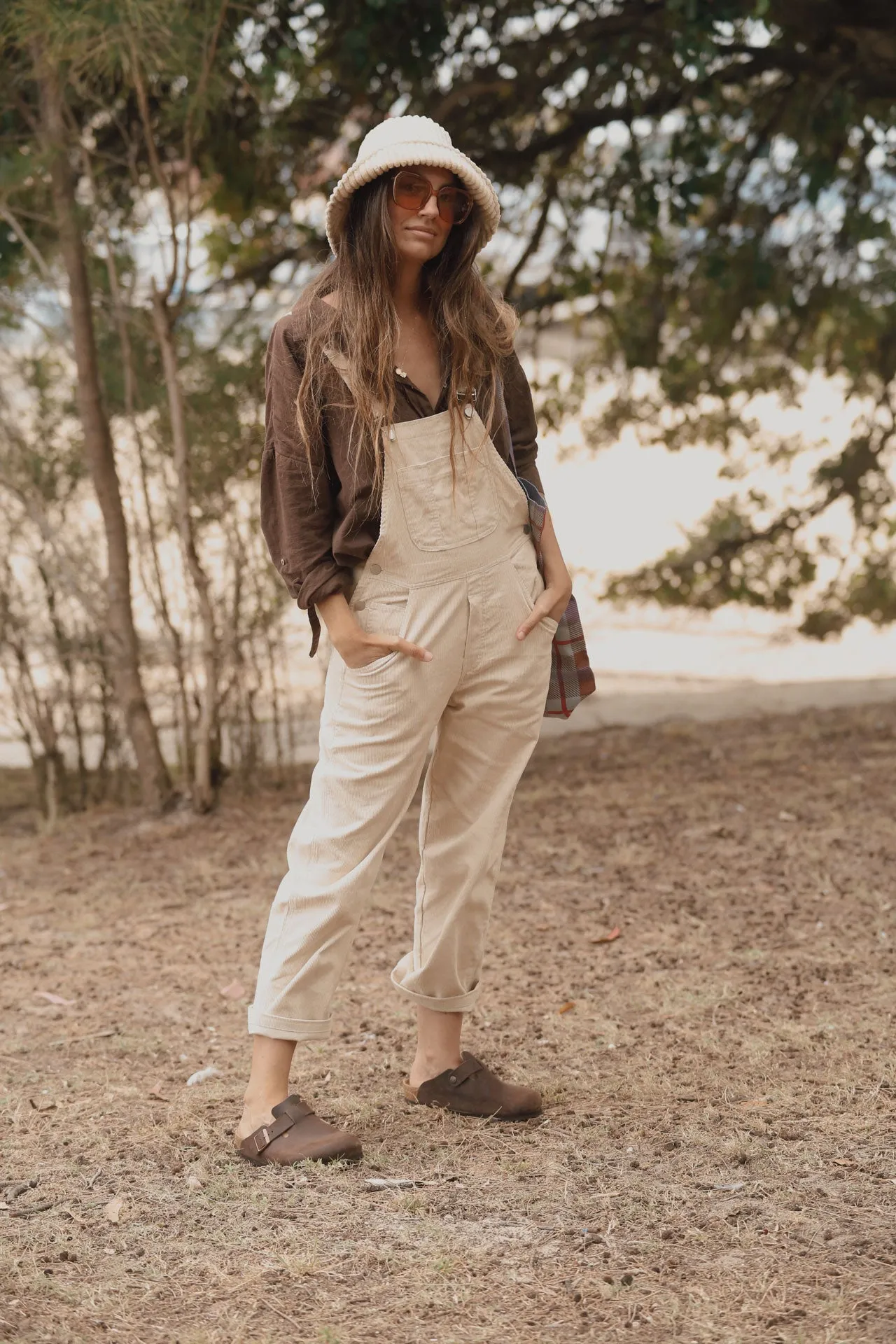 Cord Overalls - Cream