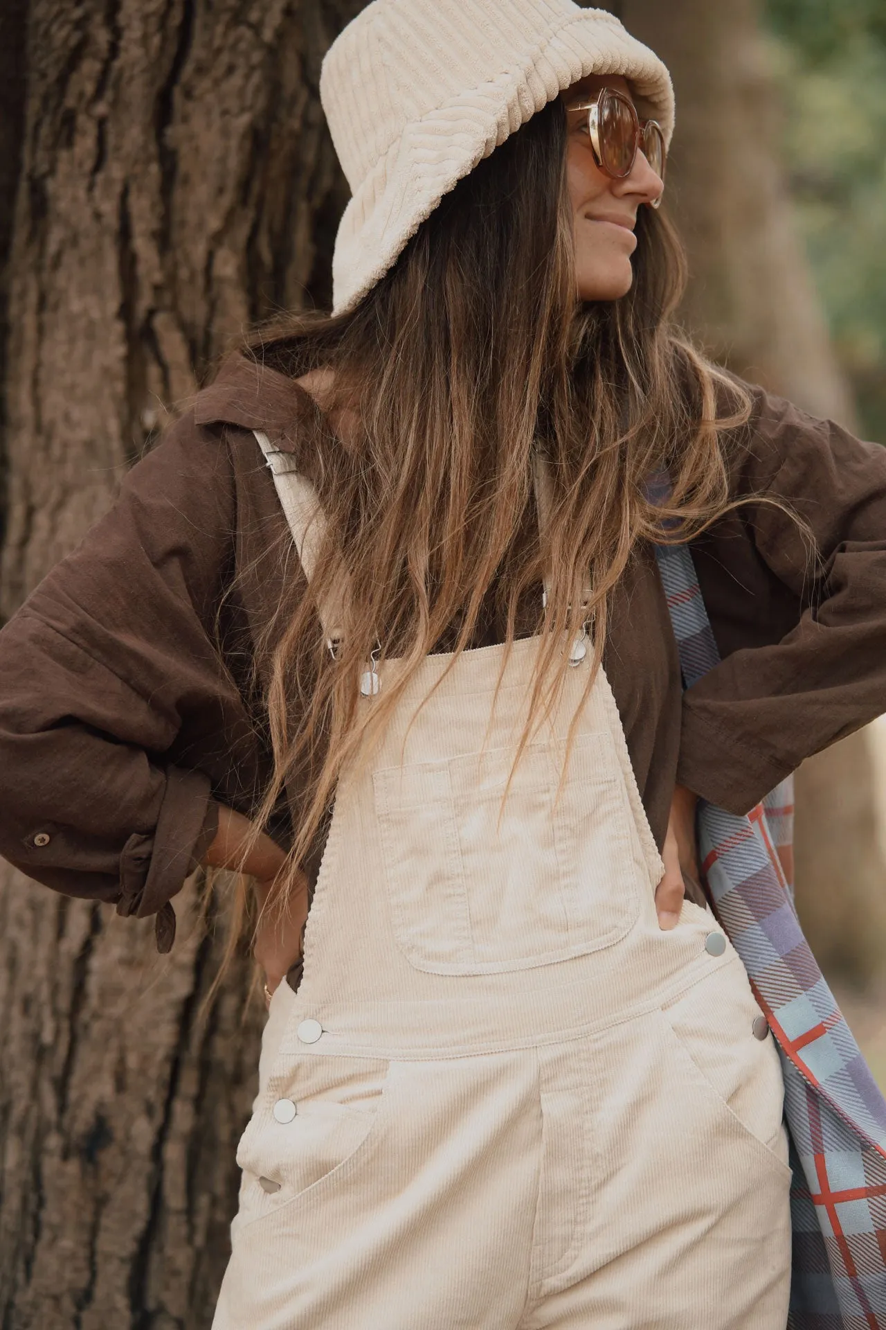 Cord Overalls - Cream