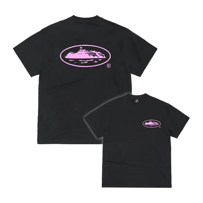 Corteiz OG Island Tee Black/Pink