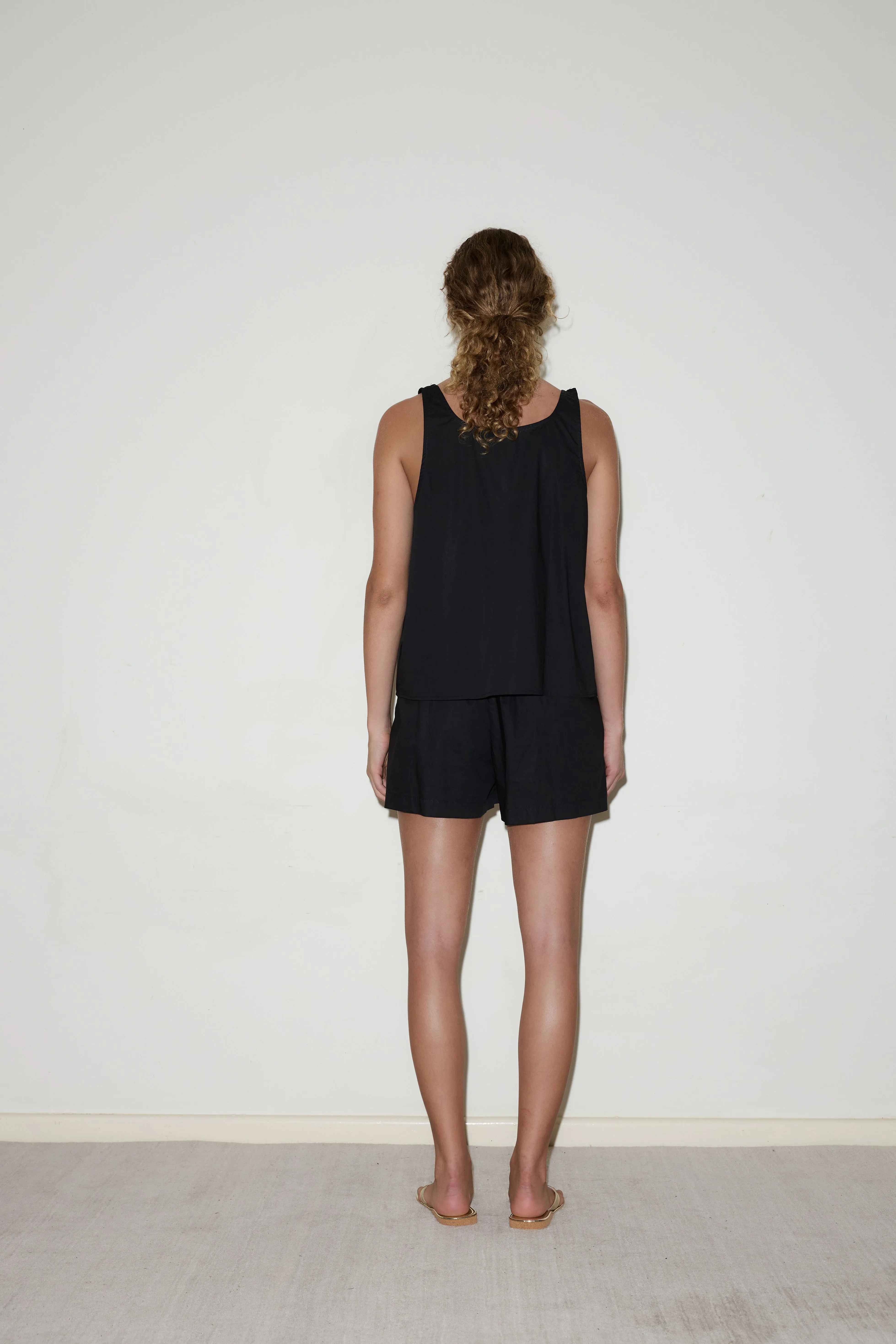 Cotton Bind Top - Black