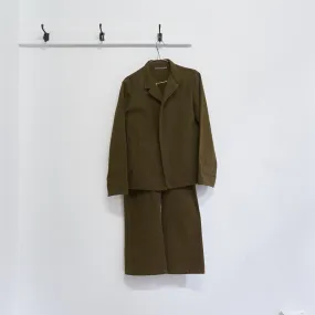 cotton drill open jacket suit