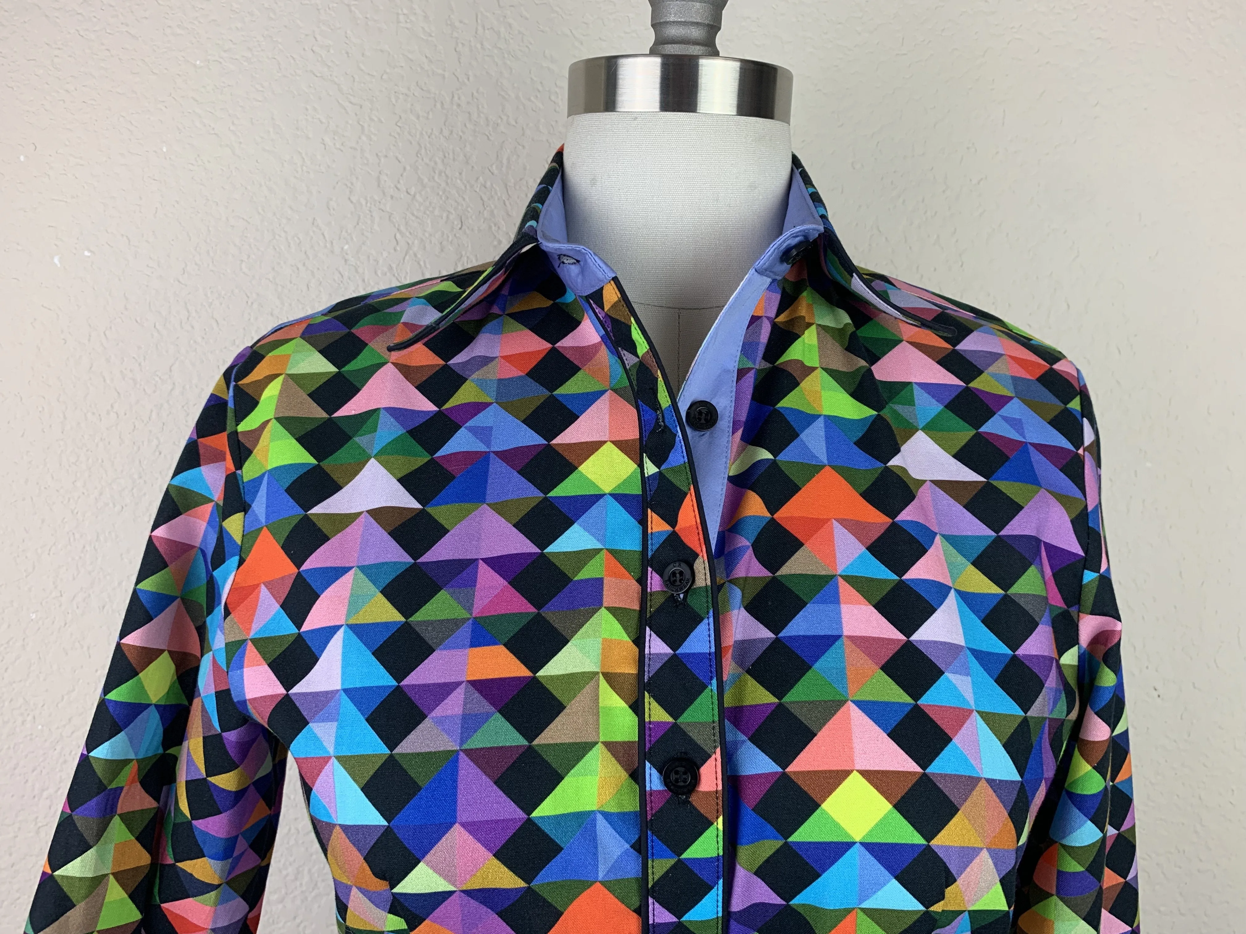 CR Tradition Colorful Geometric Triangles Black