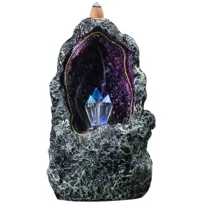 Creative Fantasy Crystal Cave LED Ornaments Backflow Incense Burner