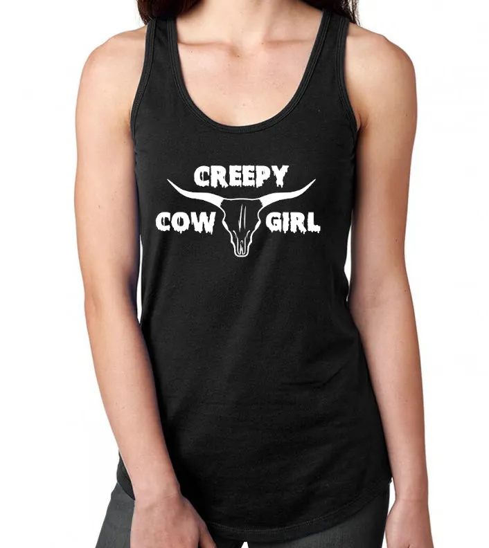 Creepy Cowgirl Racerback Tank