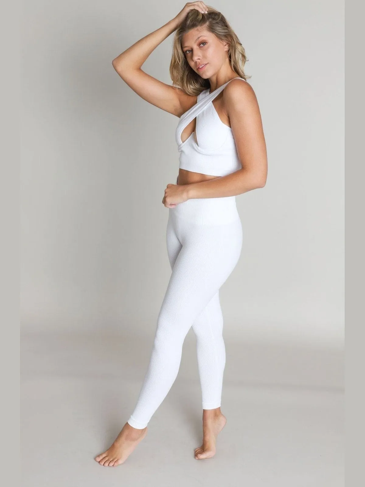 Criss Cross Front Leggings Set