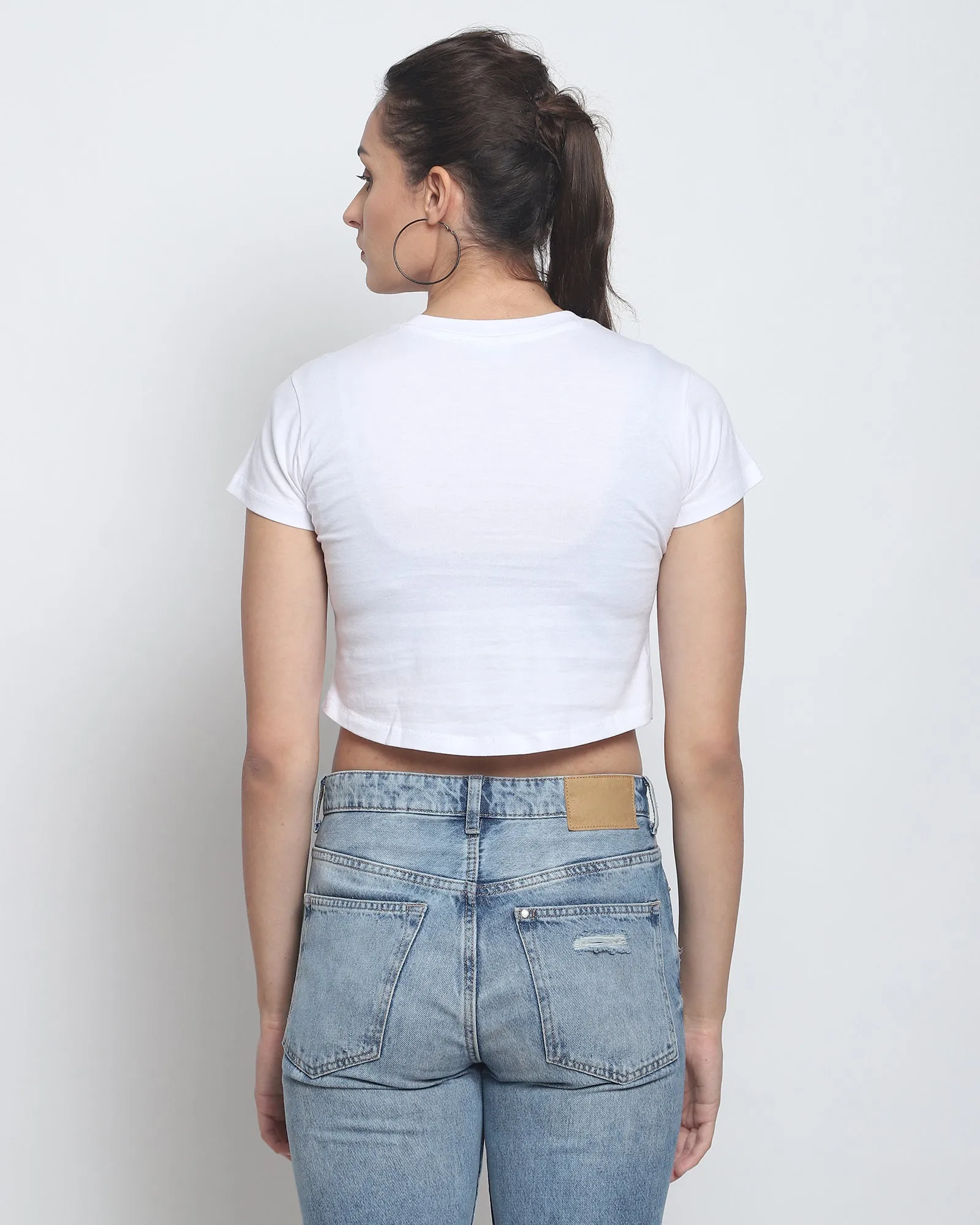 Crop Top: Solid White