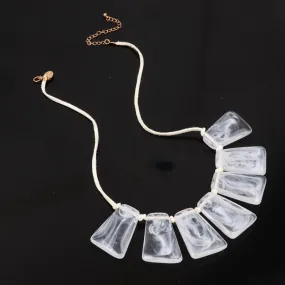 Crystal Clear Resin Necklace