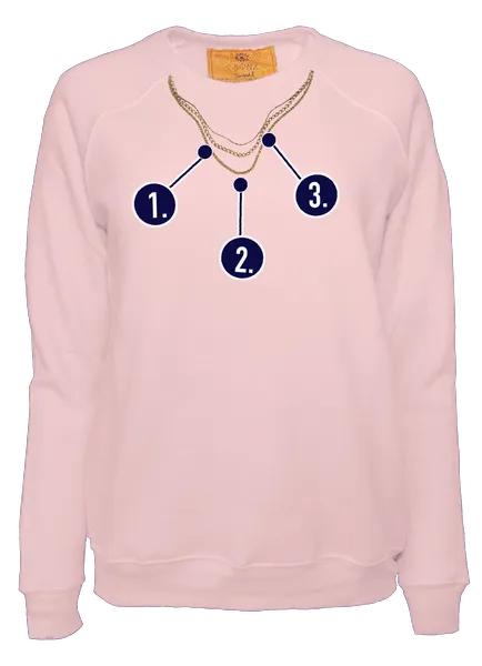 Custom Charm Necklace Classic Crew Pullover