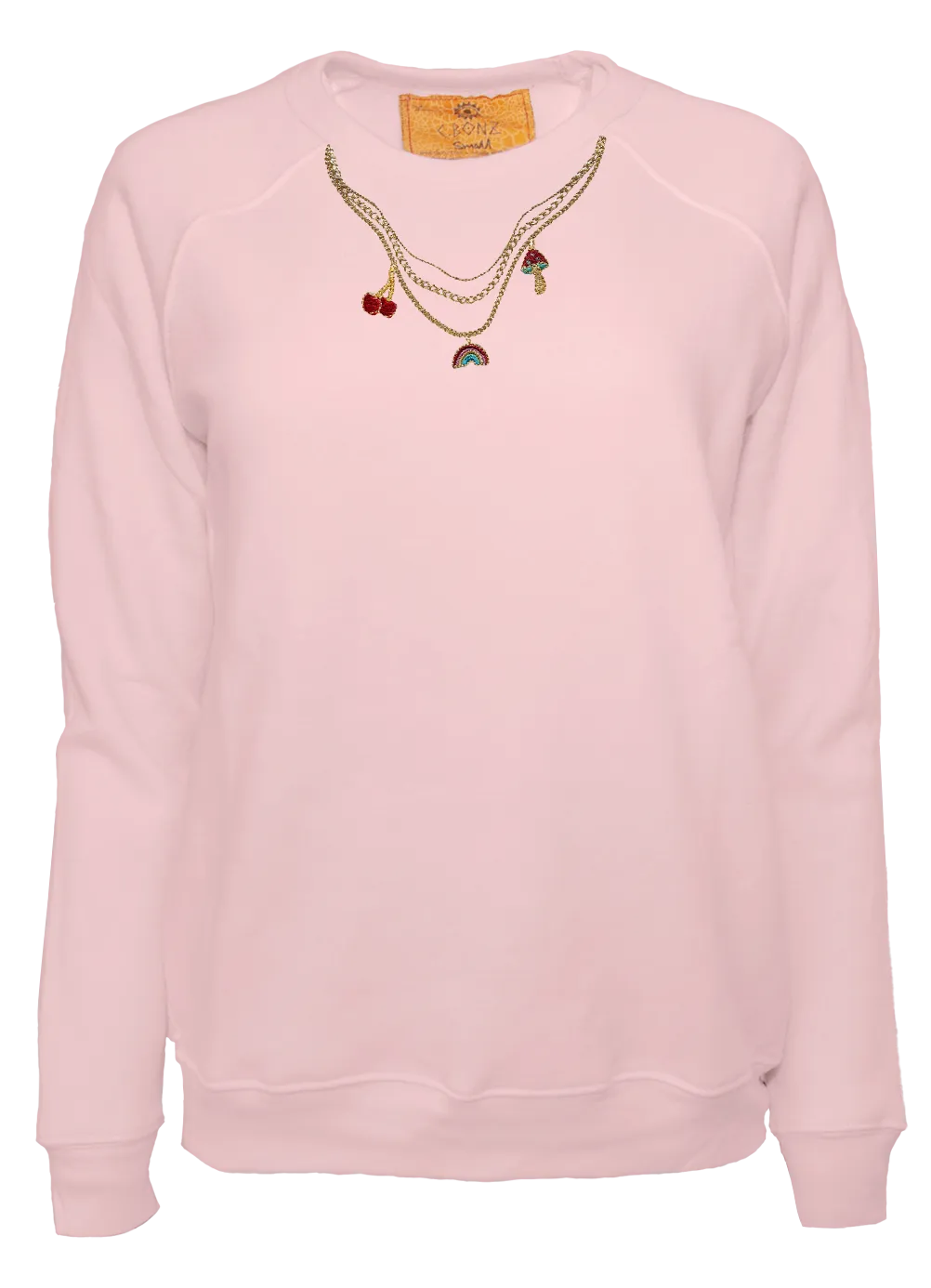 Custom Charm Necklace Classic Crew Pullover