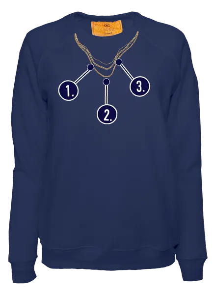 Custom Charm Necklace Classic Crew Pullover