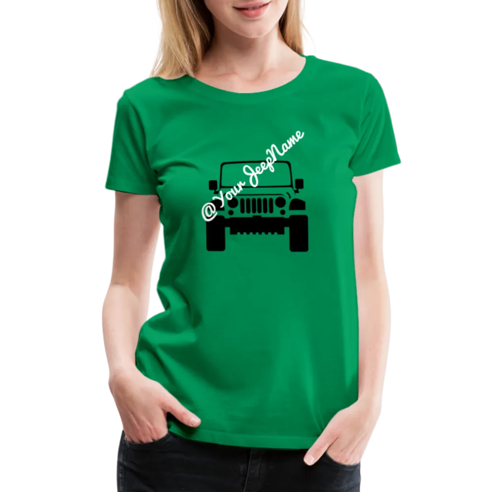 Custom Jeep Name Green T-Shirt