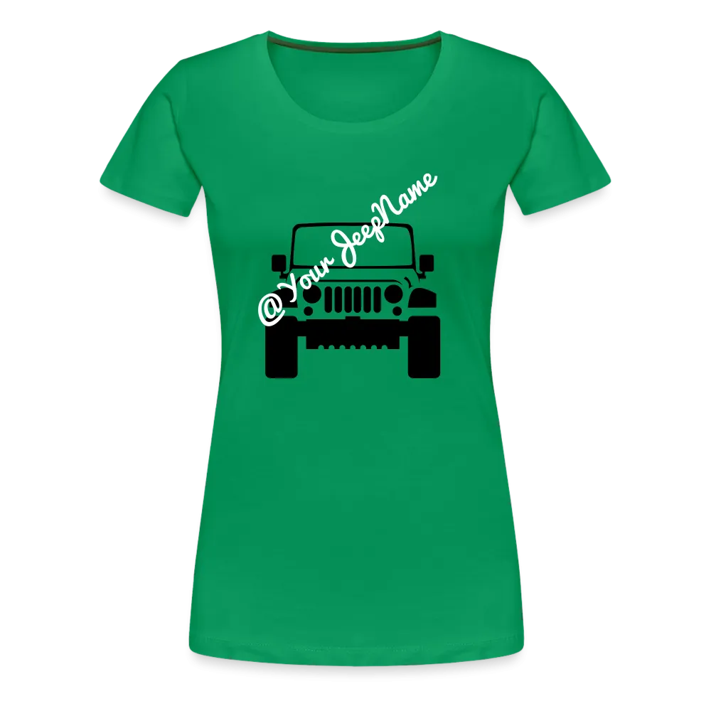 Custom Jeep Name Green T-Shirt