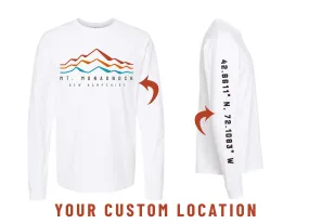 Custom Location Coordinates Long Sleeve T-Shirt - Hometown Pride Gift for Men & Women