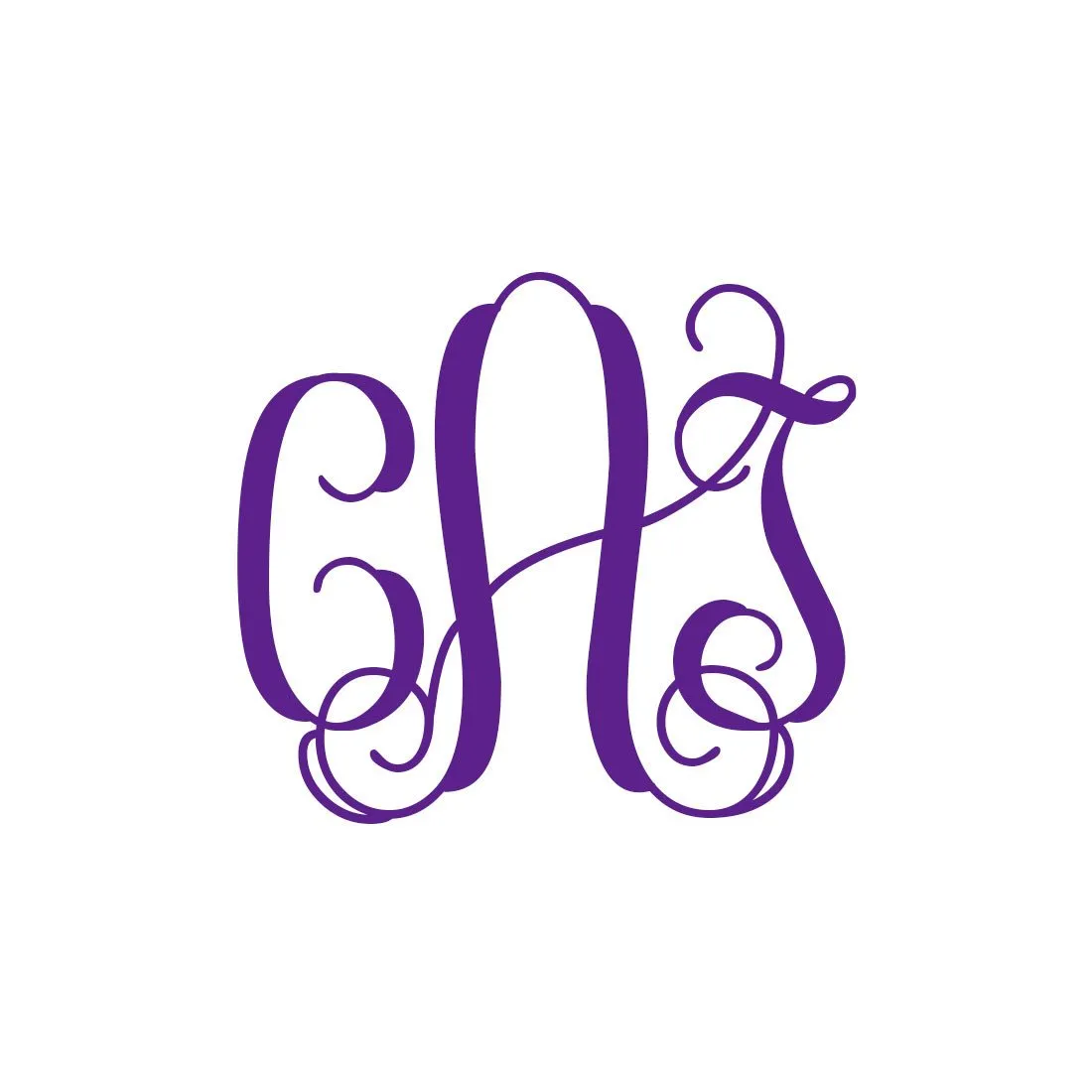 Custom Vinyl Monogram Decal