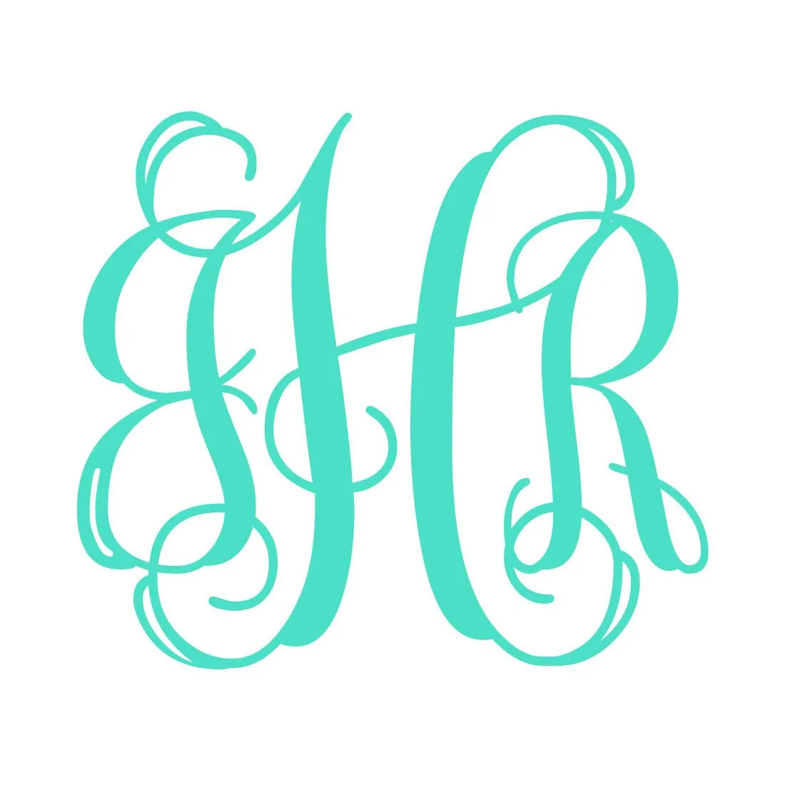 Custom Vinyl Monogram Decal