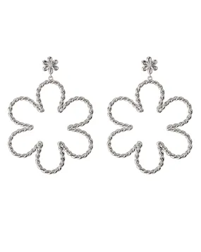 Daisy Rope Earrings- Silver