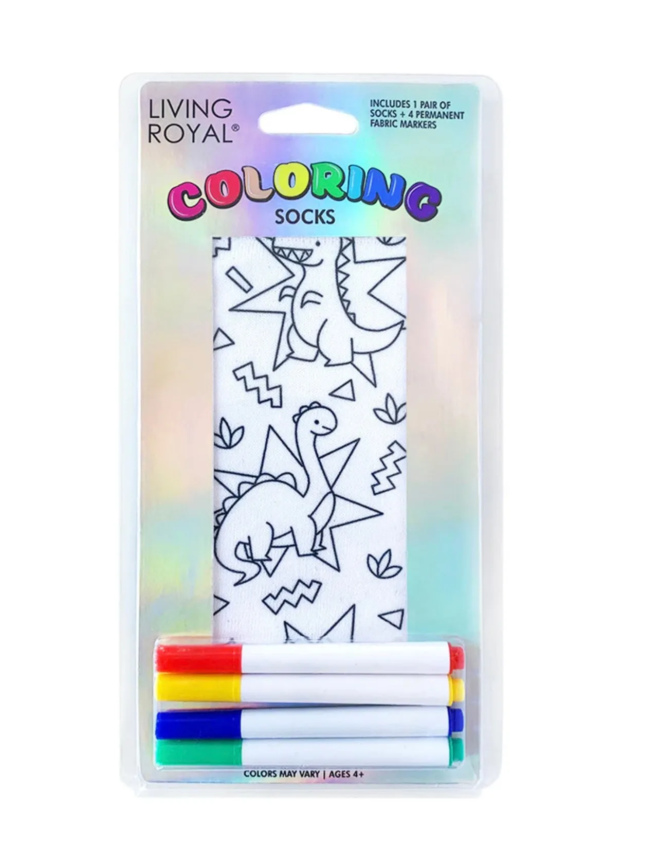 Dino Daze Coloring Socks