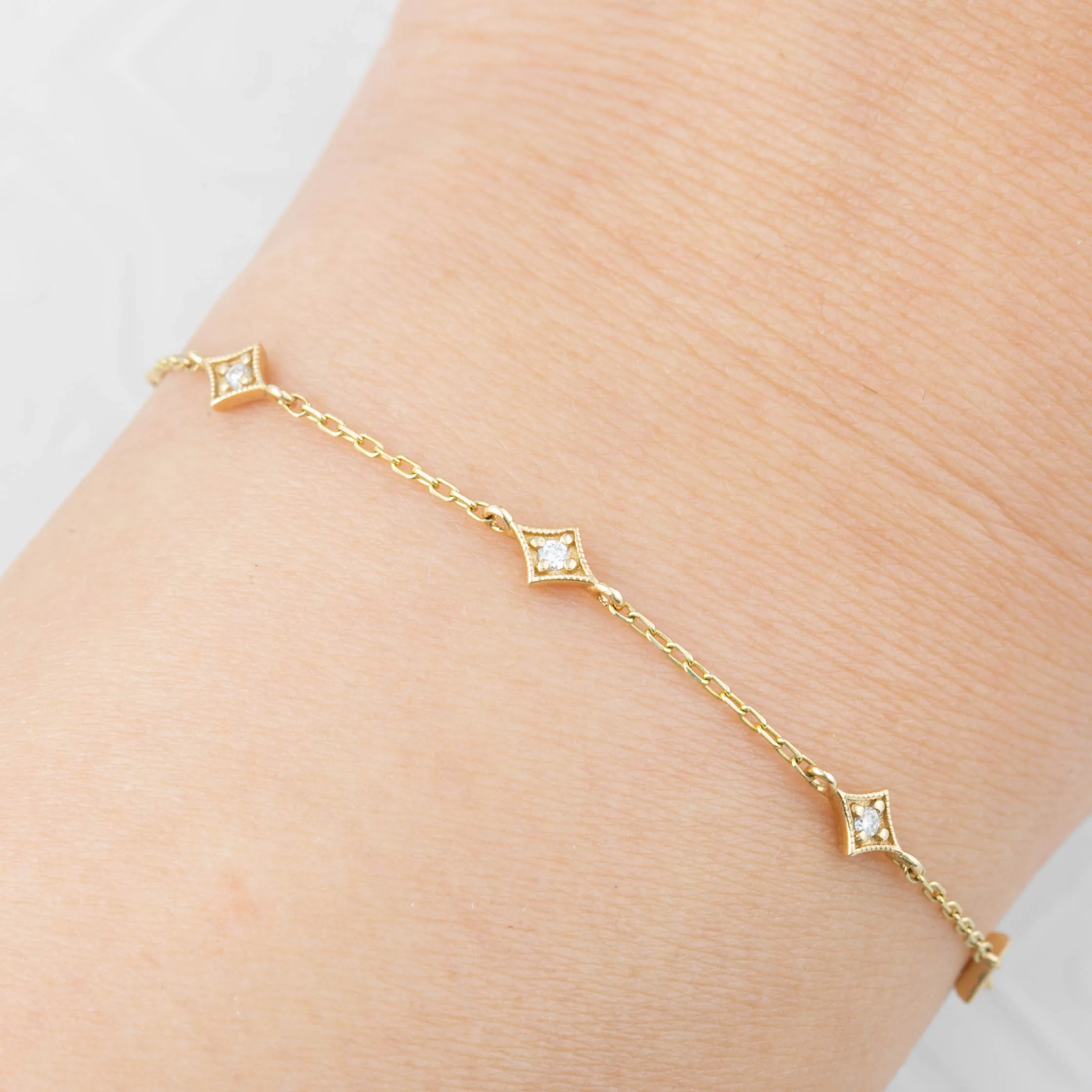 Distant Five Star Diamond Bracelet