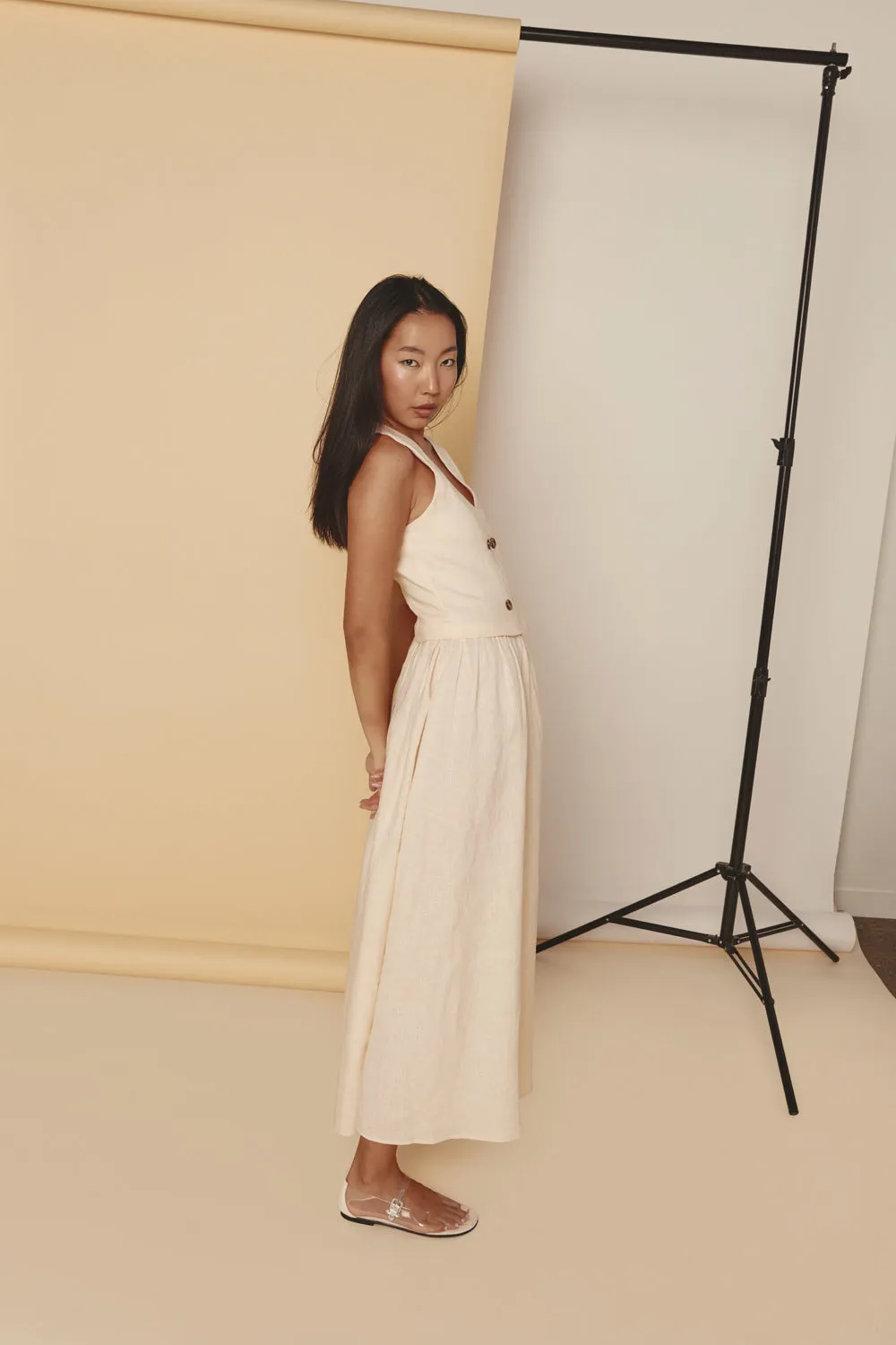 Emery Midi Dress Cream