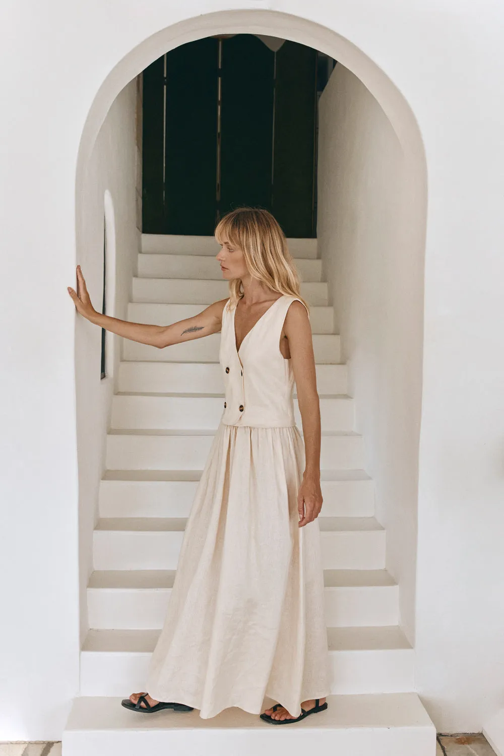 Emery Midi Dress Cream