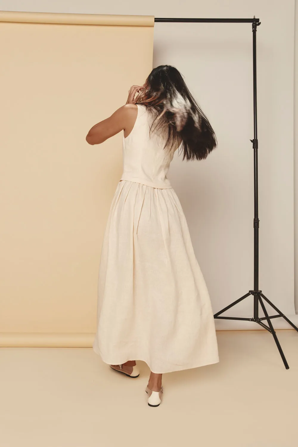 Emery Midi Dress Cream