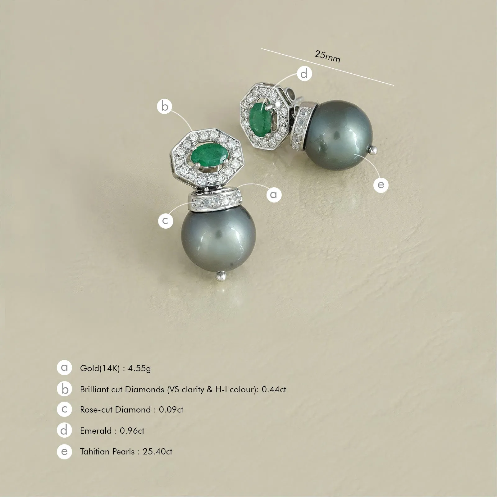 Emily Tahitian Pearl Earrings