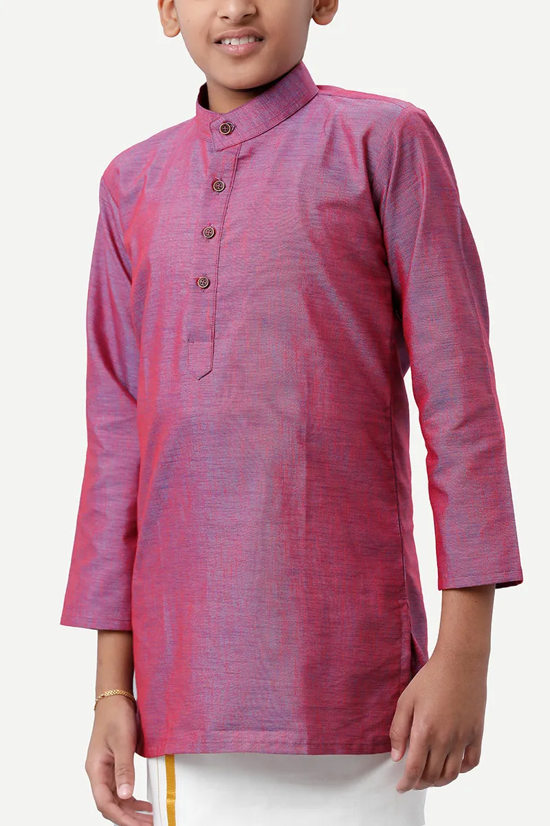 Exotic - Iris Purple Kurta For Kids | Uathayam