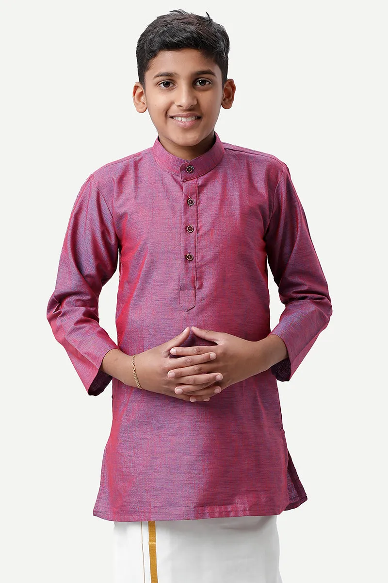 Exotic - Iris Purple Kurta For Kids | Uathayam