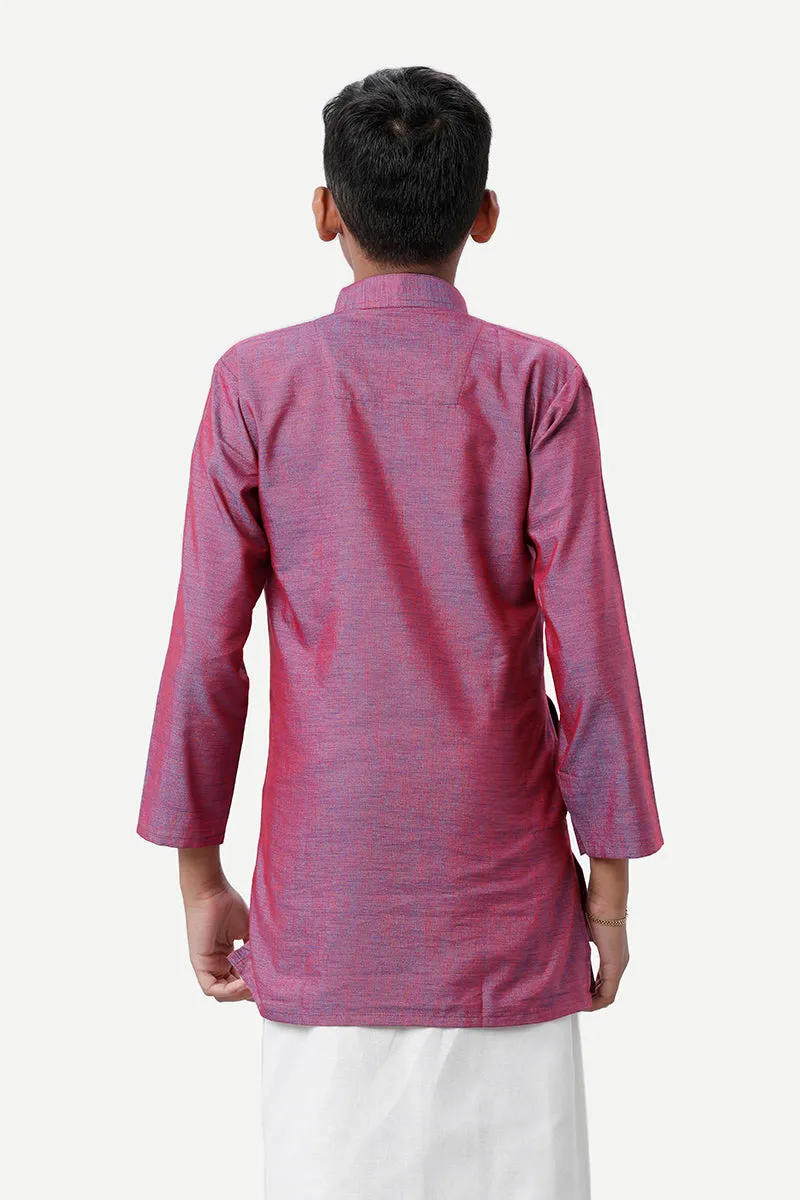 Exotic - Iris Purple Kurta For Kids | Uathayam