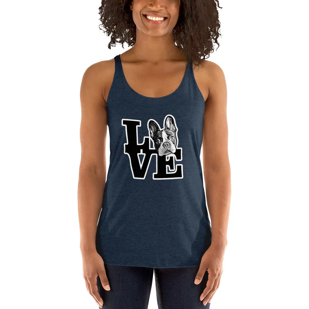 Frenchie Love Women's Racerback Tank