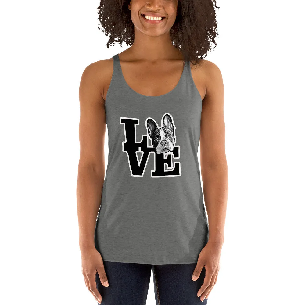 Frenchie Love Women's Racerback Tank