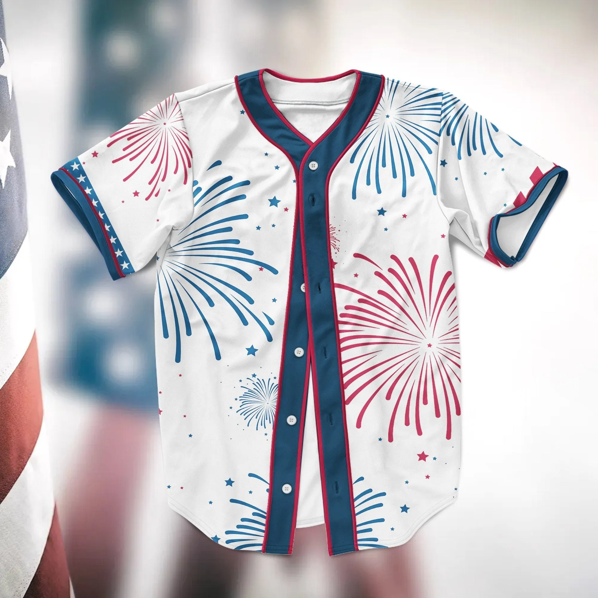 Gearhuman 3D 1776 Patriotic USA Custom Jersey Shirt