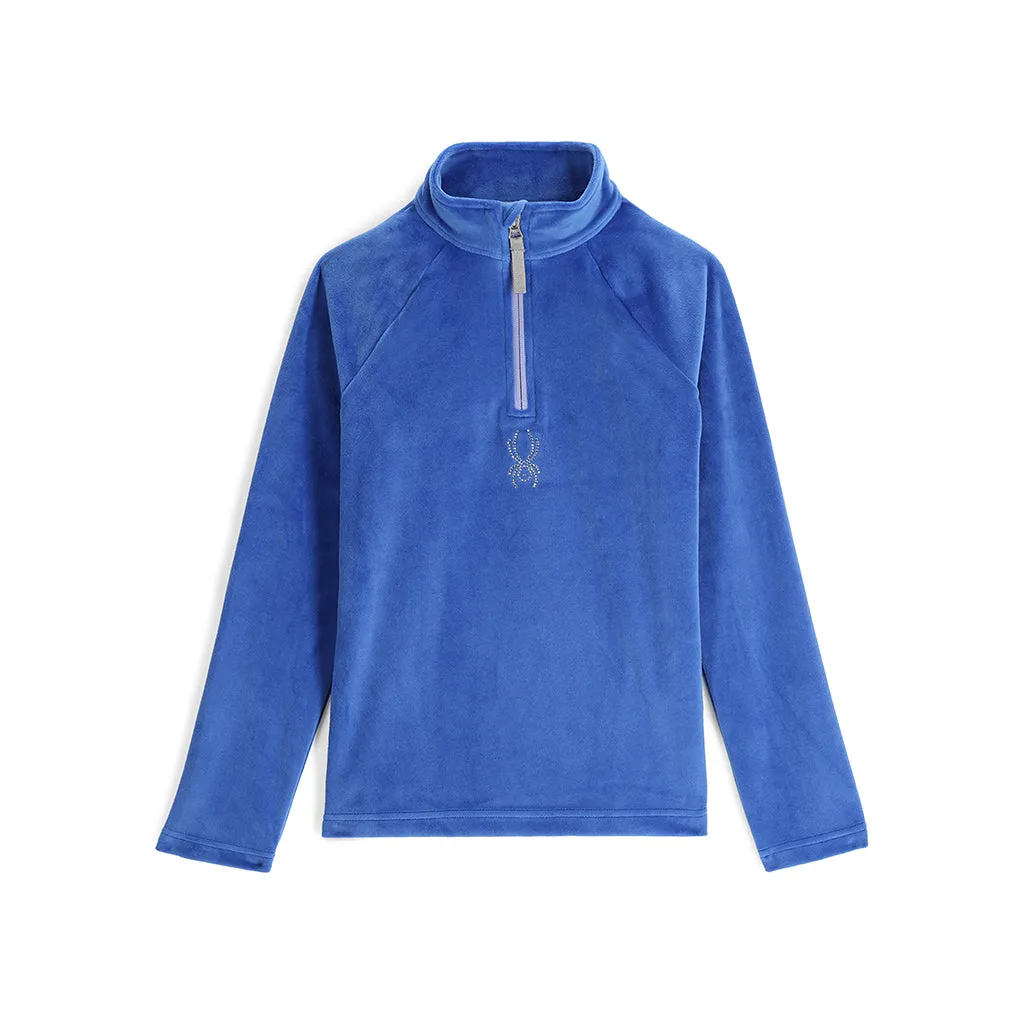 Girls Shimmer Bug Half Zip - Electric Blue