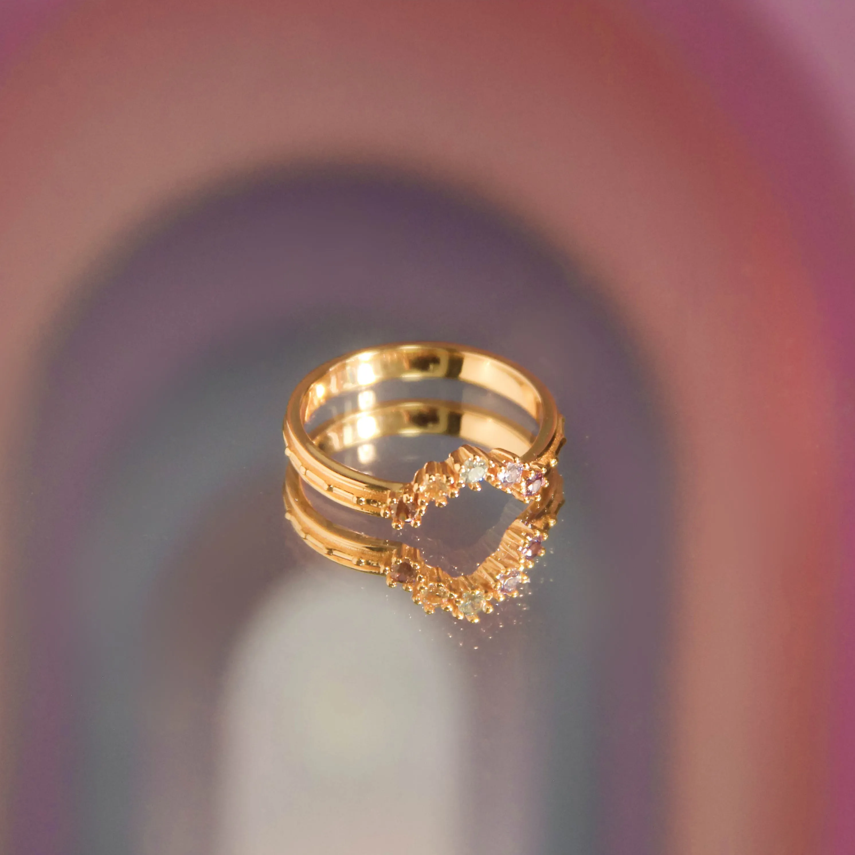 Gold Rainbow Ring - Pride