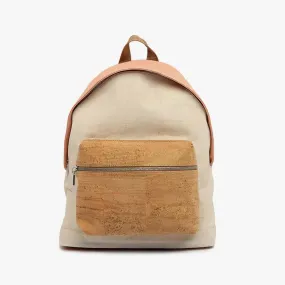 Green And Salmon Cork Backpack by Artelusa